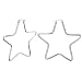 Mengpa Titanium Steel Women's Star Hoop Earrings Silver Color