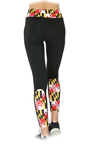 CTX Hats Yoga Pants - Maryland Flag,Yellow,X-Large