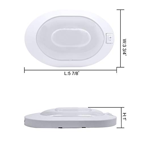 Facon Led Pancake Dome Light Puck Light Cabinet Light On&Off Switch, 12V Dc Rv Interior Light For Rv Motorhomes Camper Caravan Trailer Boat #TOP4