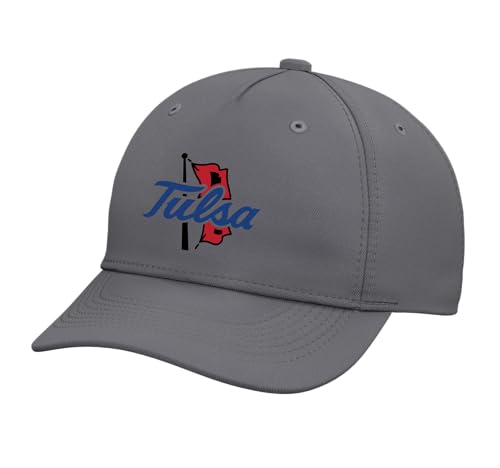The University of Tulsa Hurricanes TU29 Adjustable Printed Baseball Hat, Slate Grey