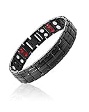 HUVZOR Bracciale magnetico da uomo,bracciali donna, bracciales uomo acciaio, bracciales in rame,Donna Rame Bracciale (nero)