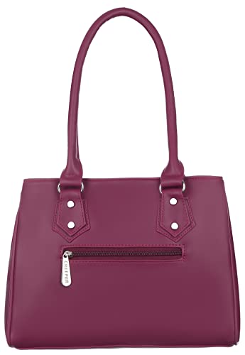 CREEPER Women's Leather Large Capacity Shoulder Bags, Maroon, M2