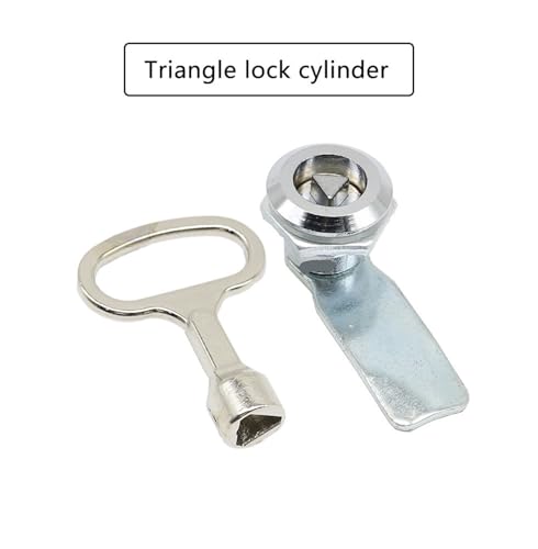 Serrure pour boîte électrique MS406 avec barillet triangulaire MS705 zinc - 7