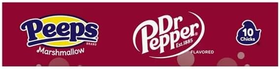 DR Pepper Marshmallow Peeps 10 Count 3 oz, Fat Free Gluten Free Distribution