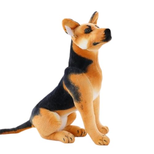 Xiyocadt Realistischer Hund Stofftier Spielzeug Bezaubernd PlüSchhund Stehend Stofftier Lebensecht PlüSchtier Spielzeug FüR Kinder Jungen MäDchen (30cm Deutsche Schäferhunde)