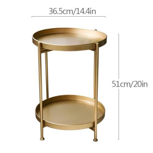 Table d'appoint ronde en fer pour optimiser les petits salons et chambres - 3