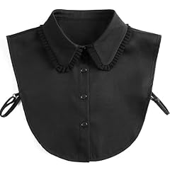 Ruffled Peterpan Collar Black D