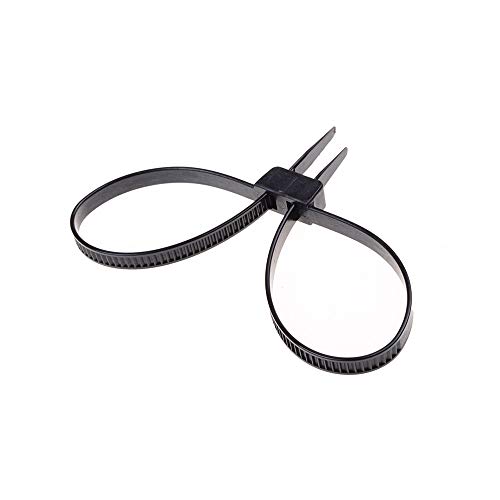 Ymkf Sqqr Black Disposable Heavy Duty Nylon Double Zip Handcuffs Restraint Disposable Police Nylon Ties Premium Plastic Wire Ties Pack of 10