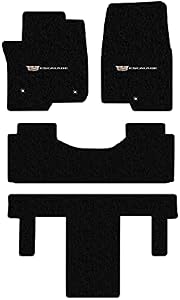 Lloyd Mats Heavy Duty Carpeted Floor Mats for Cadillac Escalade 2021-On 4Pc Set with 2nd Row Buckets Charcoal