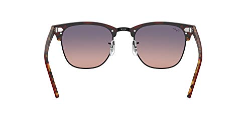 Image of Ray-Ban RB3016F Clubmaster Low Bridge Fit Square Sunglasses for Men for Women