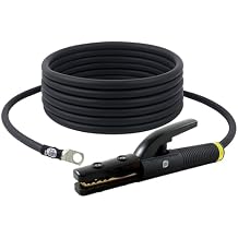 SUA - مجموعة أسلاك حامل قطب اللحام بقدرة 500 أمبير - موصل العروة الطرفية - كابل نحاسي 2/0 AWG 100% بطول 25 قدمًا