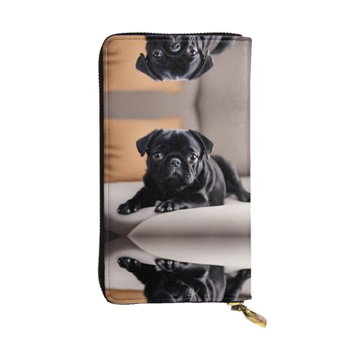Portefeuille en cuir femme compartiment fermeture éclair grand format