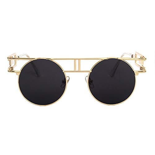 Round Gothic Steampunk Sunglasses Men Retro Metal Sun Glasses Women Accessories2