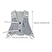 kowaku Running Vest Pack Daypack Reflective Sport Bag Fashion Hydration Backpack Breathable for Climbing Trail Cycling Night Walking, Gray