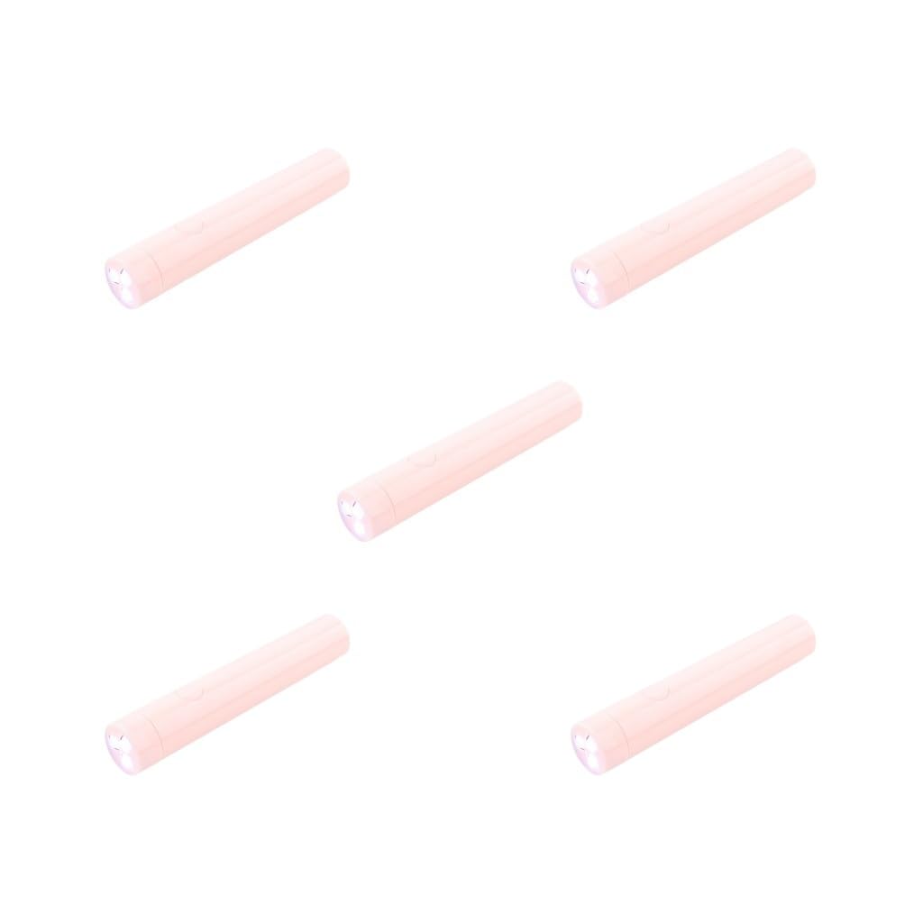 5 set mini lampada UV polacca torcia USB ricarica facile palmare 6W, rosa, 18x107mm