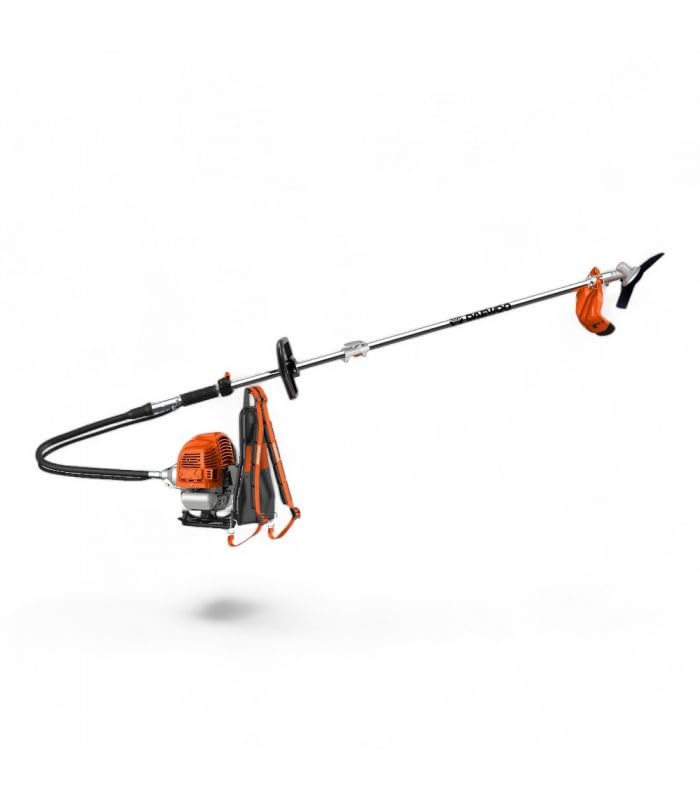 Débroussailleuse à dos thermique DAEWOO 2 temps, 51,7 cm3, avec fil et lames 3 dents - DBC520BG