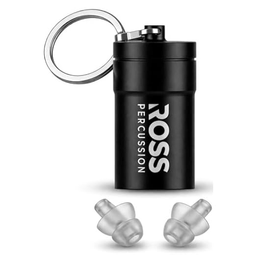 Drummer Ear Plugs - ROSS Percussion High Fidelity Noise Reduction Ear Plugs for Concerts, Musicians, Festivals, DJ's