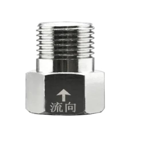 HOMEXO Brass Nickel Plated One Way Non Return Check Valve 1/2 3/4 1 BSP Female Male Thread For Water Heater Toilet Water Tank Pump Booster Pump 2pcs(3/4,BSP Female to Male)