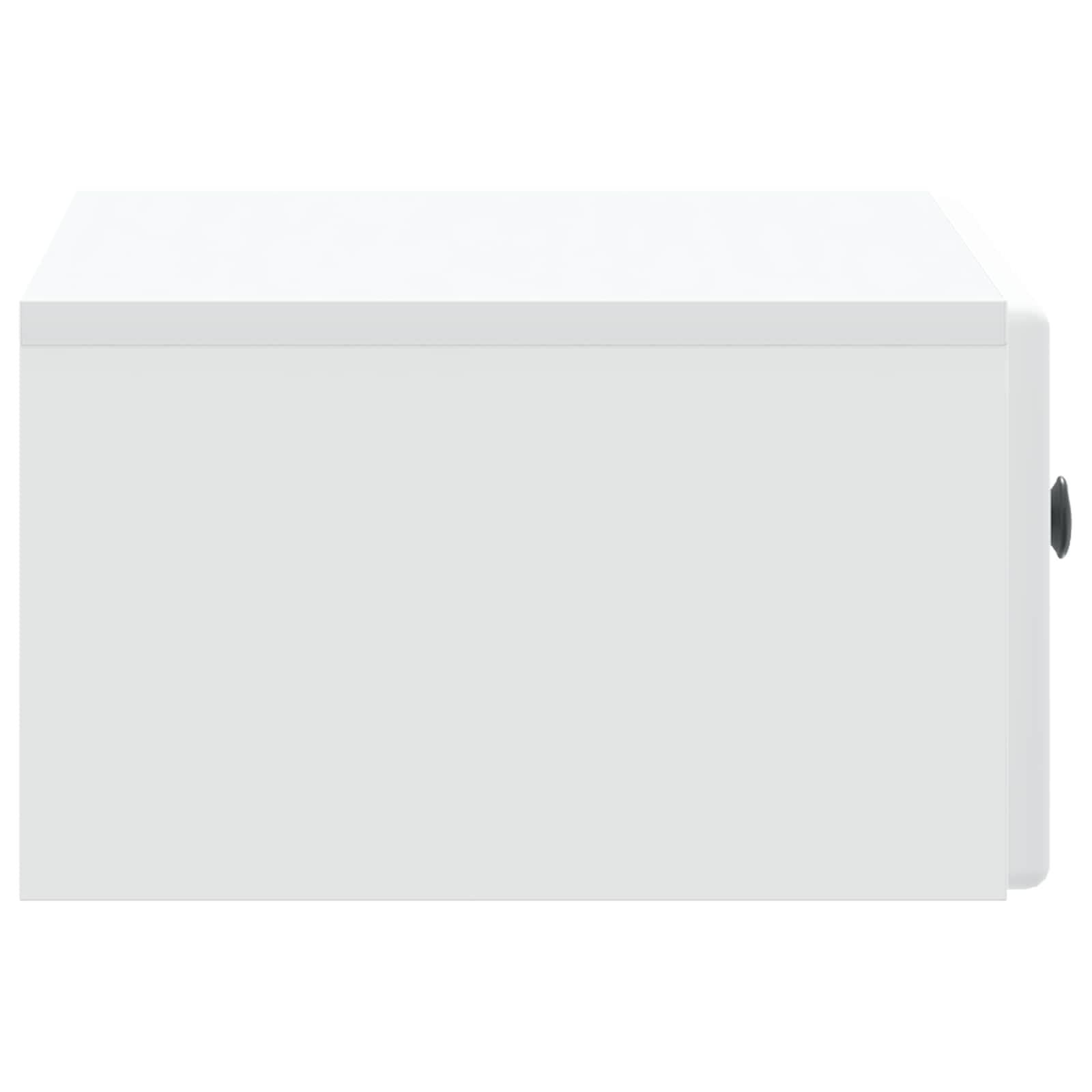 Table de chevet murale blanche - 49 x 34,5 x 20 cm - En bois