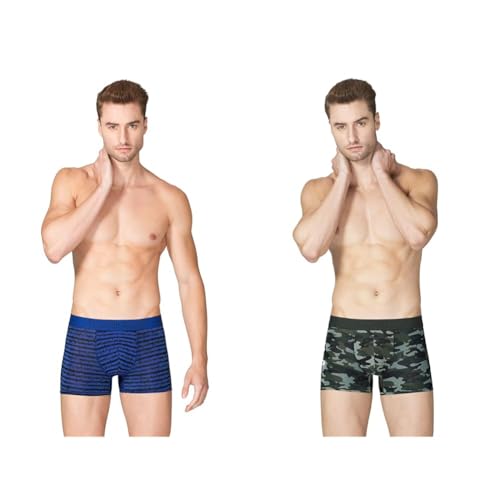 Image of Van Heusen Men Swift Dry Breathable Allover Print AIR Series Active Trunks - Available in Pack of 1 & 2