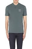 Armani Exchange Herren Small Collar French Terry Polohemd, Dark Grey, L