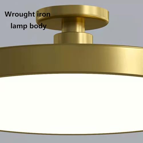 Plafonnier LED dimmable doré 50cm avec télécommande pour salon - 4