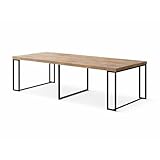  CONCEPTO FÁBRICA  Mesa Consola extensible Kama 2 en 1  Hasta 12 personas  Diseño Madera y Metal  Modular 45 a 300 cm  Estilo industrial  Ahorro de espacio  Bandeja efecto madera elegante