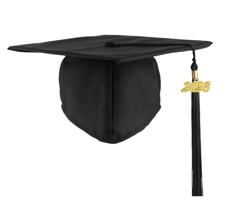 UIALECG Unisex Adult Matte Graduation Cap with 2026 Tassel for ...