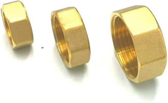 Pipe Cap Plug Fitting,1pcs Female Thread Brass Pipe Hex Head End Cap Plug Fitting Quick Connector Brass Universal Faucet Adapter(1-1I2)