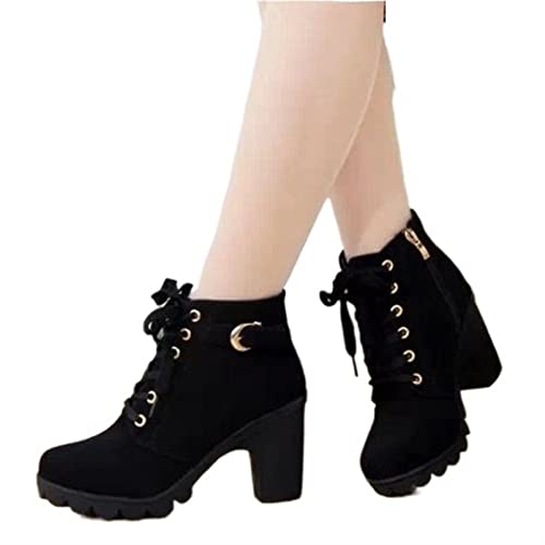 Bottes d'hiver hautes pour femme chaussures décontractées idéales pour les balades d'automne