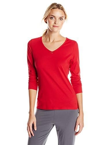 Nautica Sleepwear Women's Solid Long Sleeve Pajama Top
