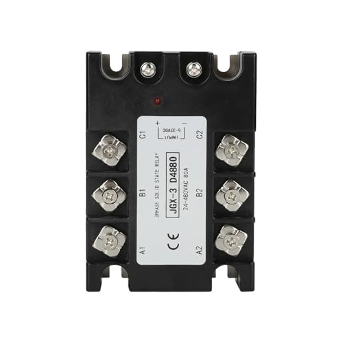 Relais à semi-conducteurs triphasé SSR 80A entrée 3-32VDC sortie 24-480VAC