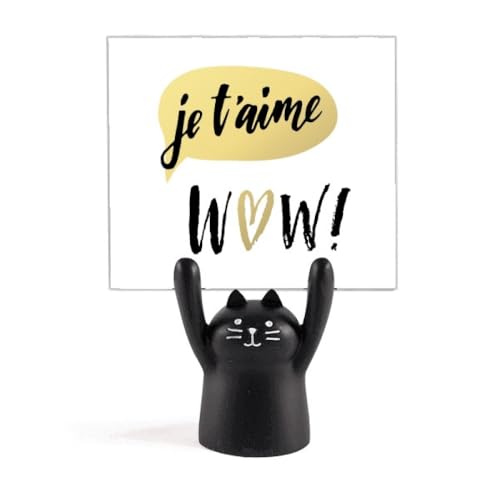 Porte Mémo Chat Noir Décoration Table Salon Style Cartoon