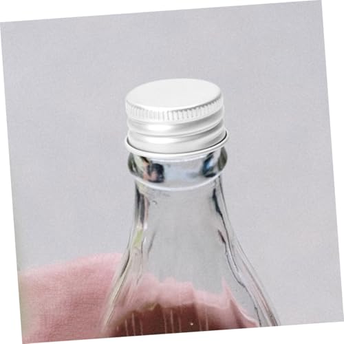 TOYANDONA 50 Stück Aluminium Gewindekappen 28mm Schraubverschluss Deckel Auslaufsicher und Luftdicht für Milchflaschen Einmachgläser Kosmetika Lebensmittel und Laboranwendungen Wiederverwendbar