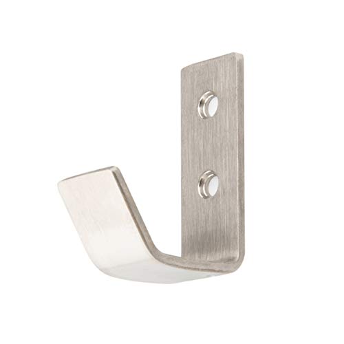 Amazon Basics Coat Hook - Brushed Stainless Steel, 5-Pack #TOP1