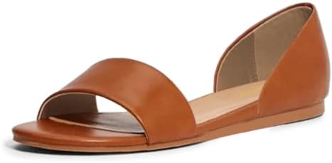 YDN Womens Comfy Peep Toe D'Orsay Casual Flat Sandals Slip on Par...