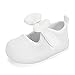 MASOCIO Chaussure Bebe Fille Ballerine Bébé Bapteme Chaussures Premiers Pas 6-12 Mois Taille 19 Blanc