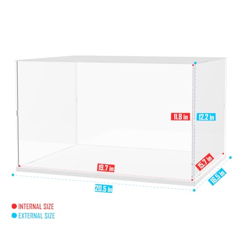 Image of Choowin Large Acrylic Display Case for Lego Home Alone House 21330 21338 75574 for Lego Display Thickened Clear Acrylic Display Cases for Collectibles Assemble Dustproof Display Box(White Base)