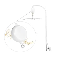 35 inches Baby Crib Mobile arm with Music Box,Mobile arm for-Crib Baby Crib Mobile for Boys & Girls,Crib Mobile Motor with 3 ModesRotating& Music,Rotating only, Music only 35 Lullabies.