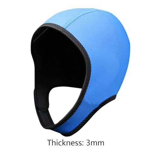 Gorro de neopreno 3mm para buceo y natación de invierno en color negro 4