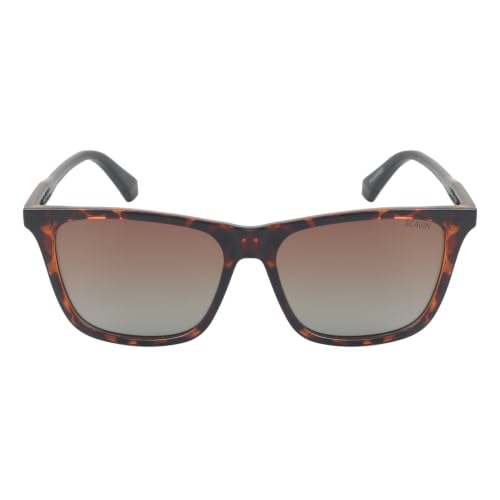 Image of Fueel Polarized Square Sunglasses for Men & Women | UV Protected Retro Half Frame Sunglasses | Lightweight Stylish Black Frame