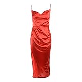 DESIGN: Einfarbiges, dünnes, ärmelloses, tief geschnittenes, eng anliegendes Kleid mit schmalem Schultergurt und Rückenreißverschluss, elegant und sexy.