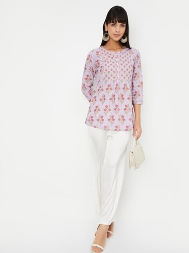 Image of Max Women's Cotton Blend Regular Fit Kurta