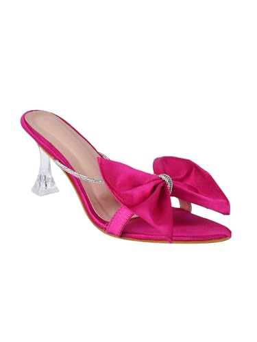 Image of SilverArrow Womens Citrus Wave Pink Heeled Sandal 7 UK (6sbzhl1154)
