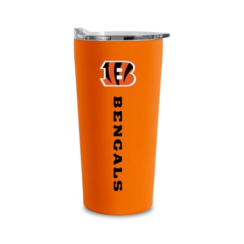 Rico Industries NFL Football Cincinnati Bengals 18oz Soft Touch Easy Grip Tumbler