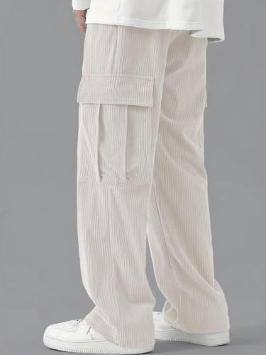 Image of GRECIILOOKS Cargo Joggers for Men - Cotton Loose Fit Utility Pants with 4 Pockets | Durable Outdoor & Hiking Trousers (Available in Plus Size)