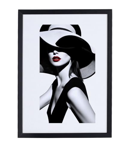 Holz Bilderrahmen Plexi Foto Rahmen Collage Wanddeko Poster S111: Farbe: Schwarz | Format: 40x50