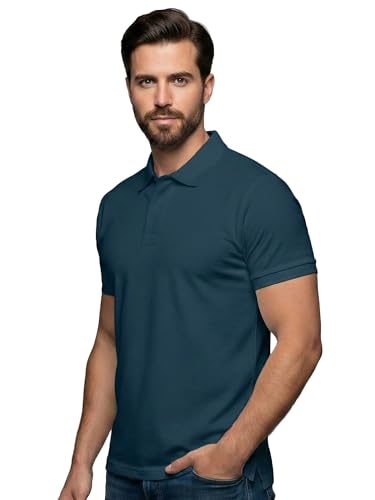 Image of XENOVAURBAN Cotton Polo t Shirt for Man | Regular Fit Solid Color Classic Cotton Polo T-Shirt with Collar for Men
