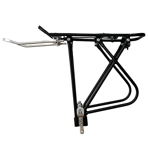 windmeile | Gepäckträger für Fahrräder, Aluminiumlegierung, 4 Befestigungspunkte, Diebstahlsicher, Schwarz, Fahrrad, E-Bike, Elektro Fahrrad, Pedelec