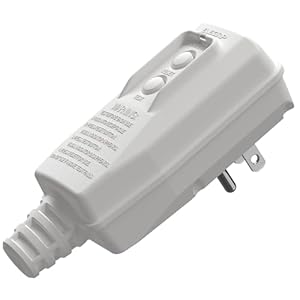 ELEGRP G1215PA G20PAS Patented Auto Monitoring GFCI Replacement Plug Assembly, Auto Reset 15A Grounded 3 Wires 3 Prongs for Smart Toilet, Power Pressure Washer, Pool Pump etc, UL, 1 Pack, White